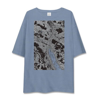 【チューリッヒ（スイス）】地図柄ビッグシルエットTシャツ