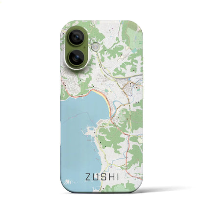 【逗子（神奈川県）】地図柄iPhoneケース（バックカバータイプ）