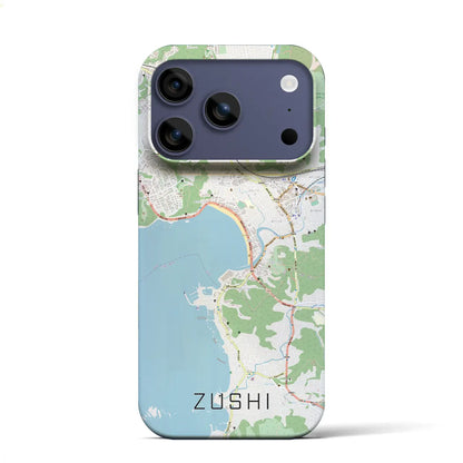 【逗子（神奈川県）】地図柄iPhoneケース（バックカバータイプ）