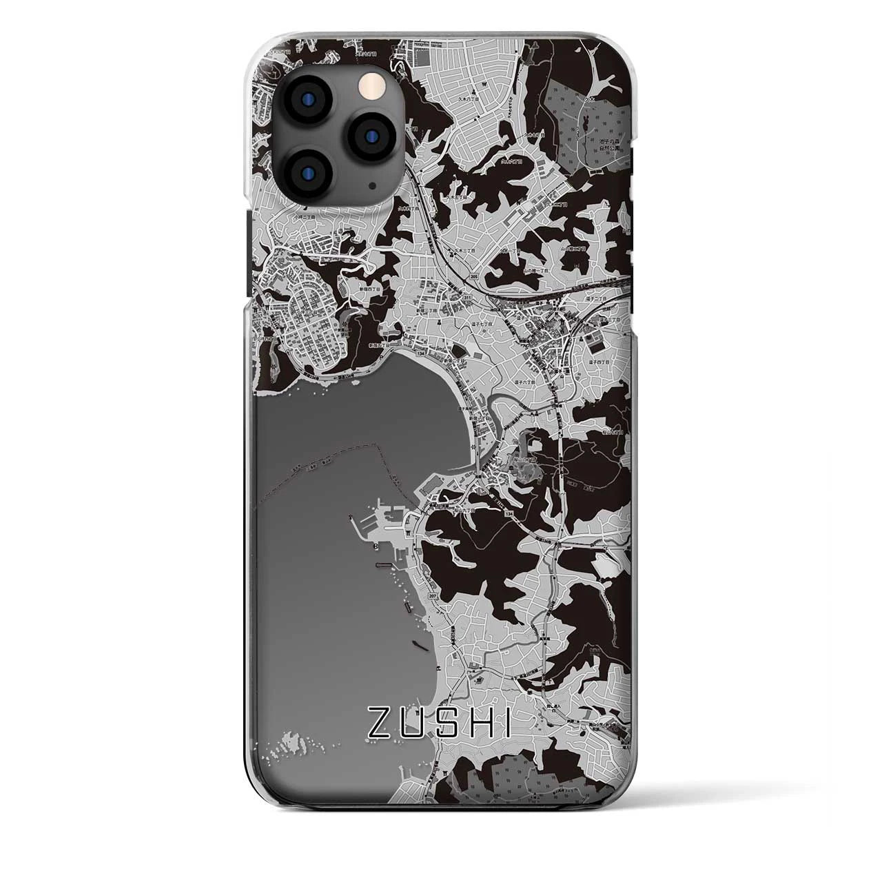 【逗子（神奈川県）】地図柄iPhoneケース（クリアタイプ）