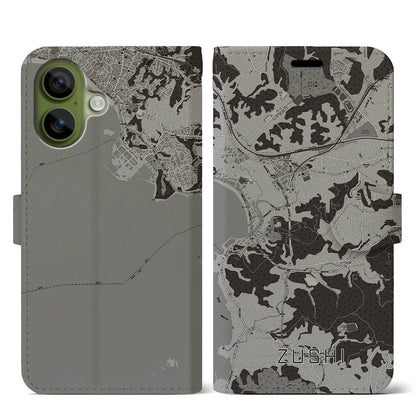 【逗子（神奈川県）】地図柄iPhoneケース（手帳タイプ）