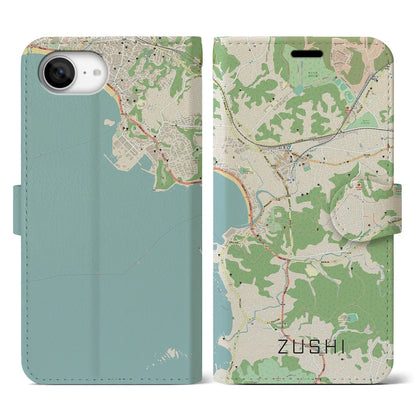 【逗子（神奈川県）】地図柄iPhoneケース（手帳タイプ）