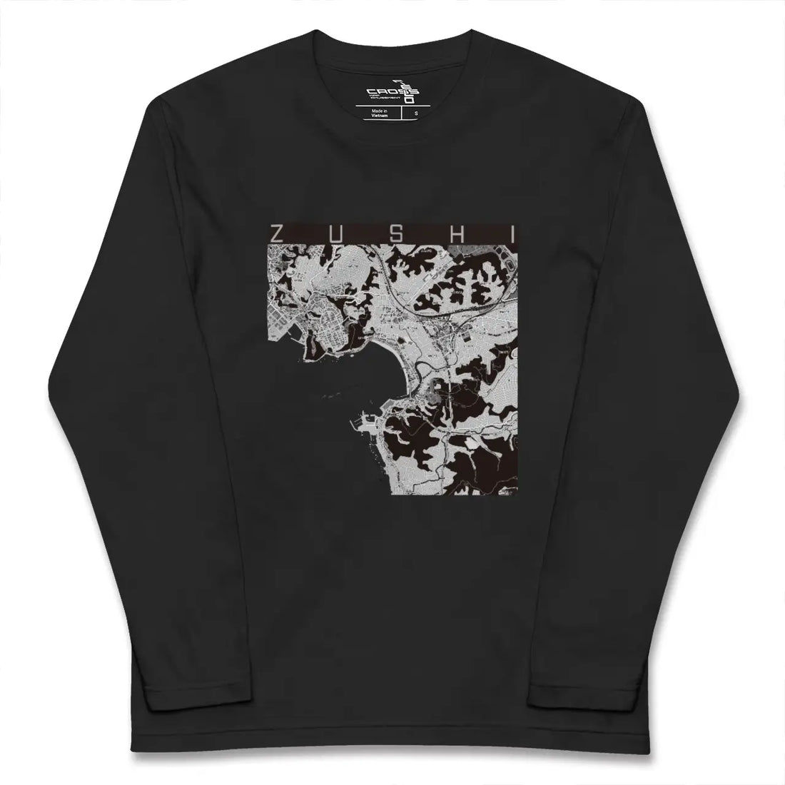 【逗子(神奈川県)】地図柄ロングスリーブTシャツ