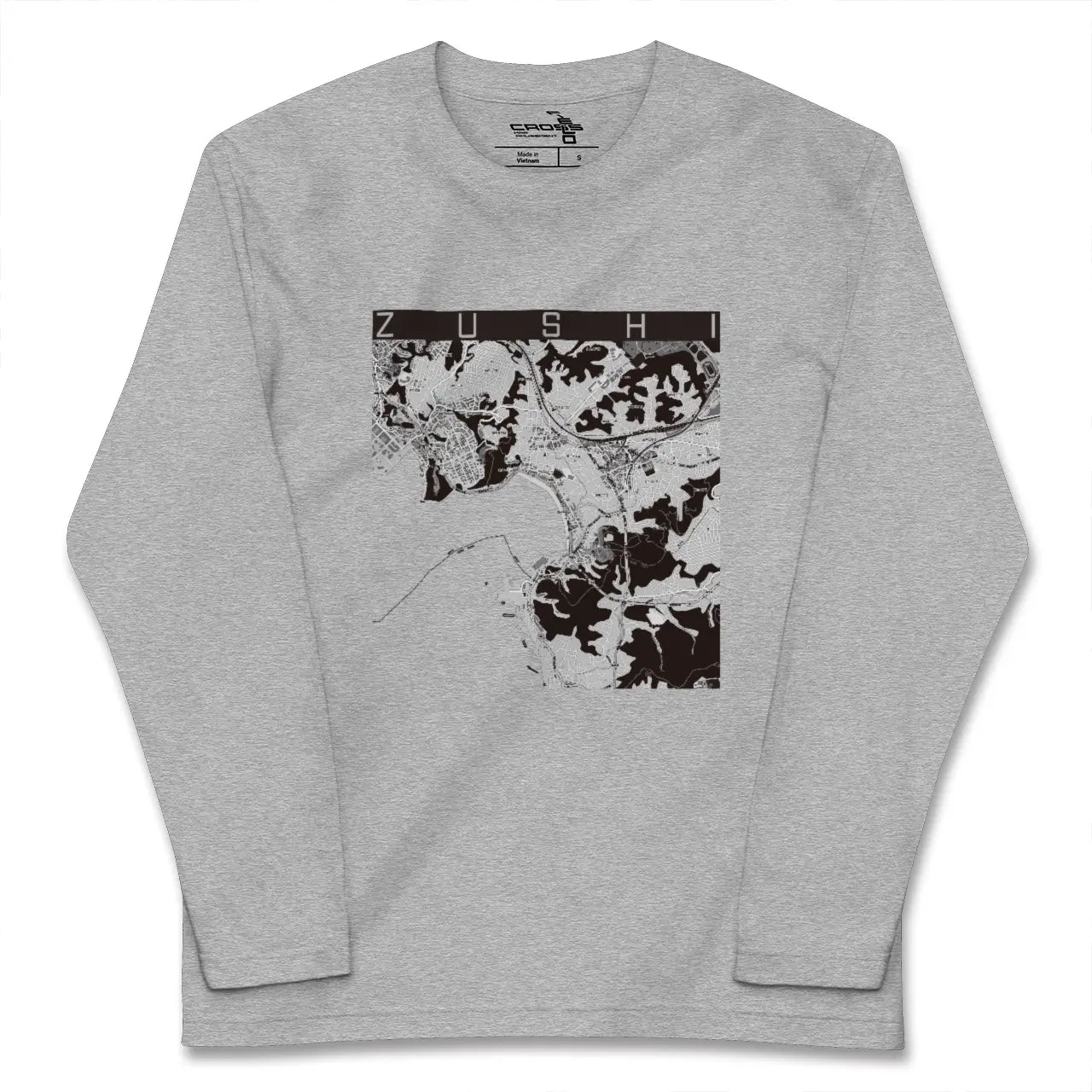 【逗子（神奈川県）】地図柄ロングスリーブTシャツ