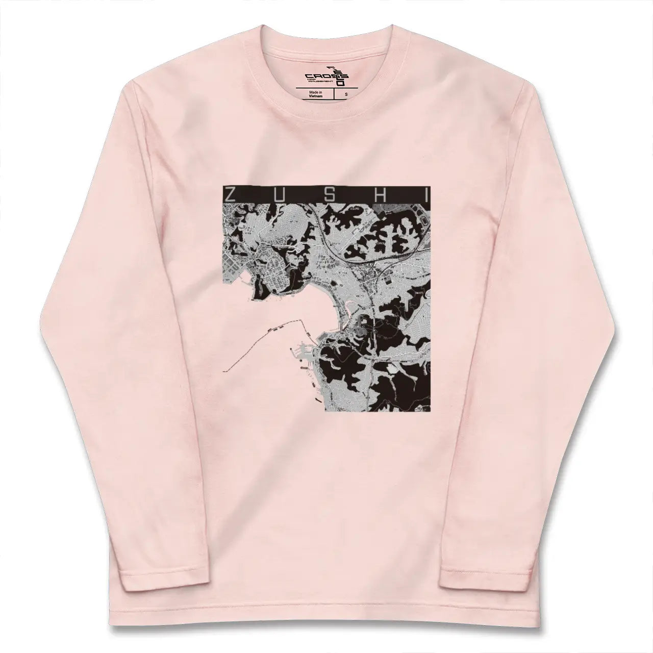 【逗子（神奈川県）】地図柄ロングスリーブTシャツ