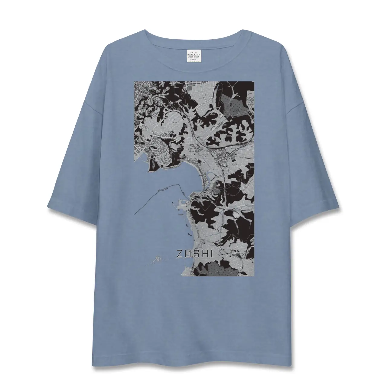 【逗子（神奈川県）】地図柄ビッグシルエットTシャツ