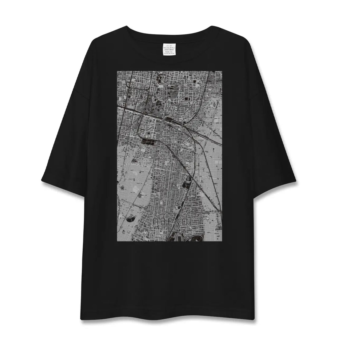 【阿倍野（大阪府）】地図柄ビッグシルエットTシャツ
