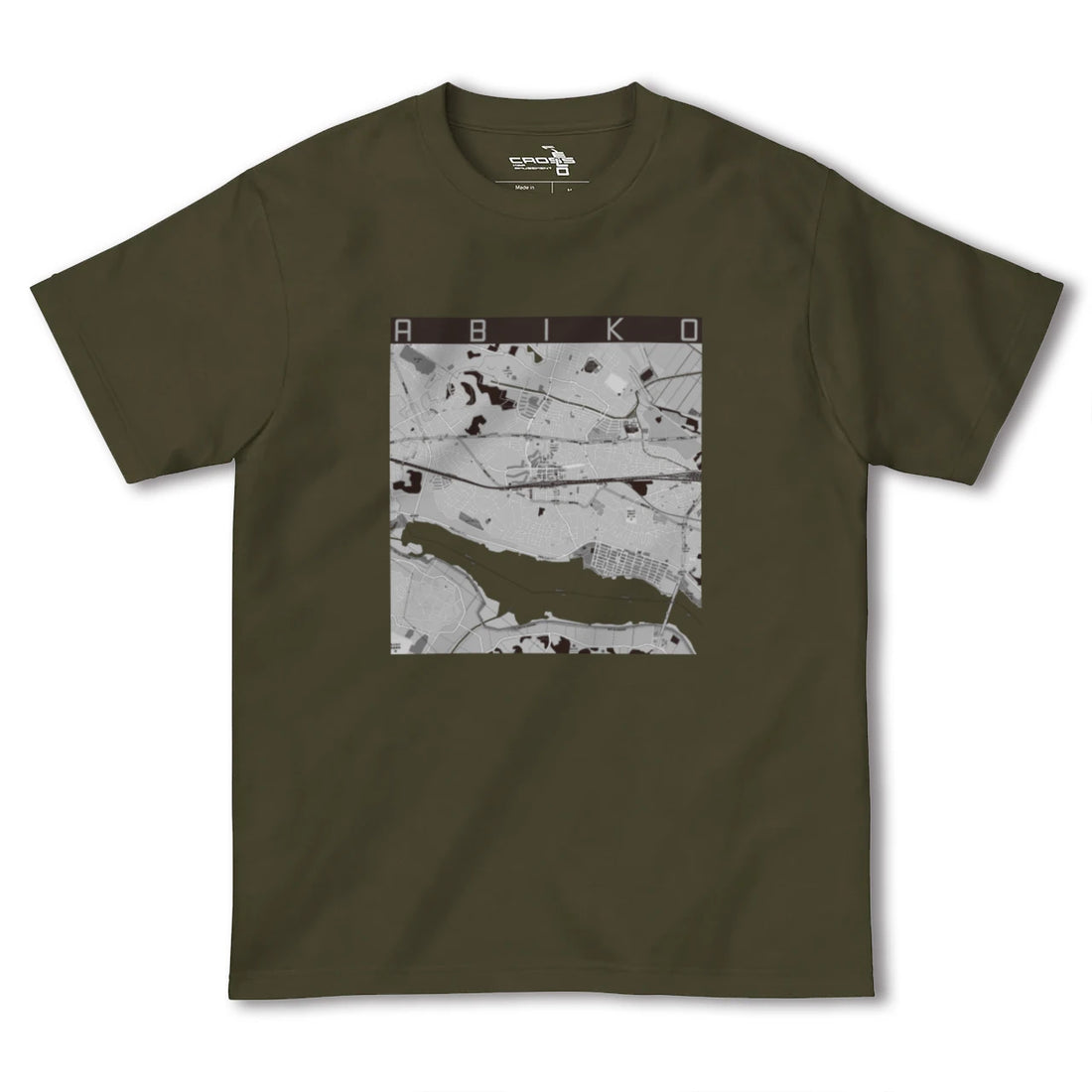 【我孫子(千葉県)】地図柄ヘビーウェイトTシャツ