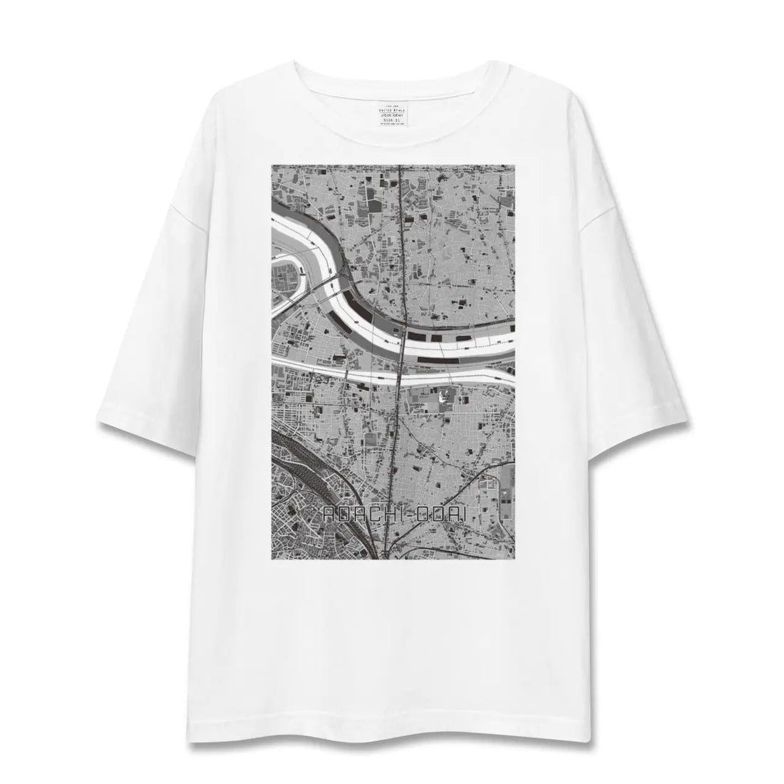 【足立小台(東京都)】地図柄ビッグシルエットTシャツ