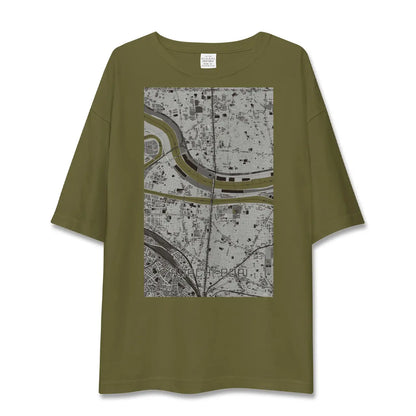 【足立小台（東京都）】地図柄ビッグシルエットTシャツ