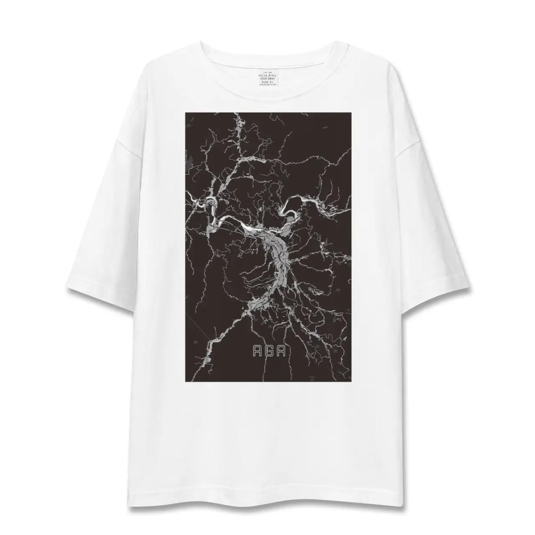 【阿賀(新潟県)】地図柄ビッグシルエットTシャツ