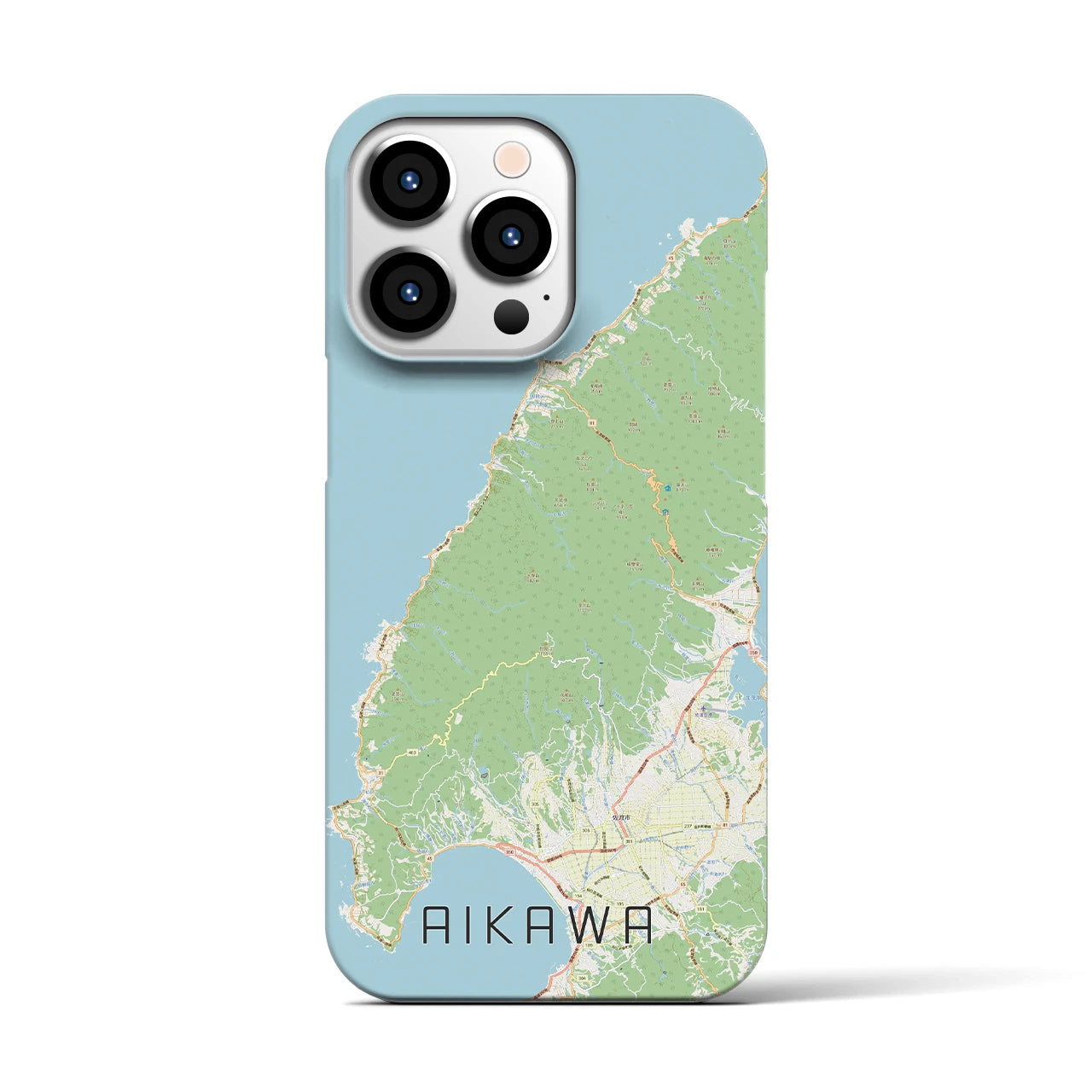【相川】地図柄iPhoneケース（バックカバータイプ・ナチュラル）iPhone 13 Pro 用