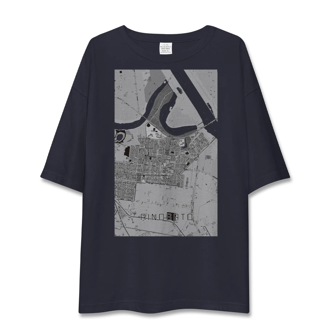【あいの里(北海道)】地図柄ビッグシルエットTシャツ
