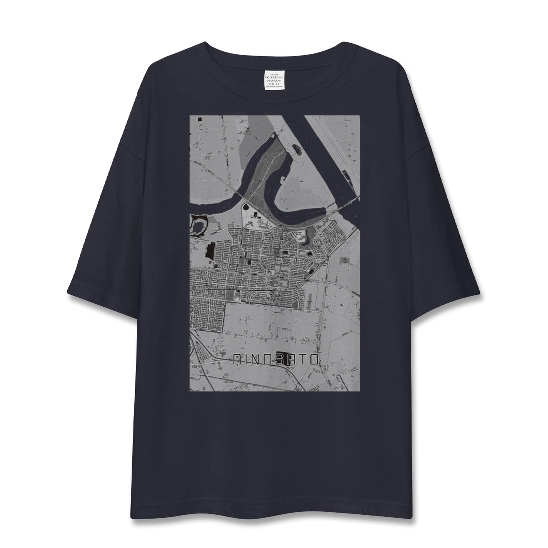 【あいの里（北海道）】地図柄ビッグシルエットTシャツ