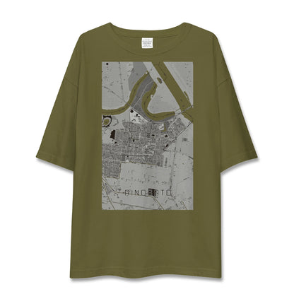 【あいの里（北海道）】地図柄ビッグシルエットTシャツ