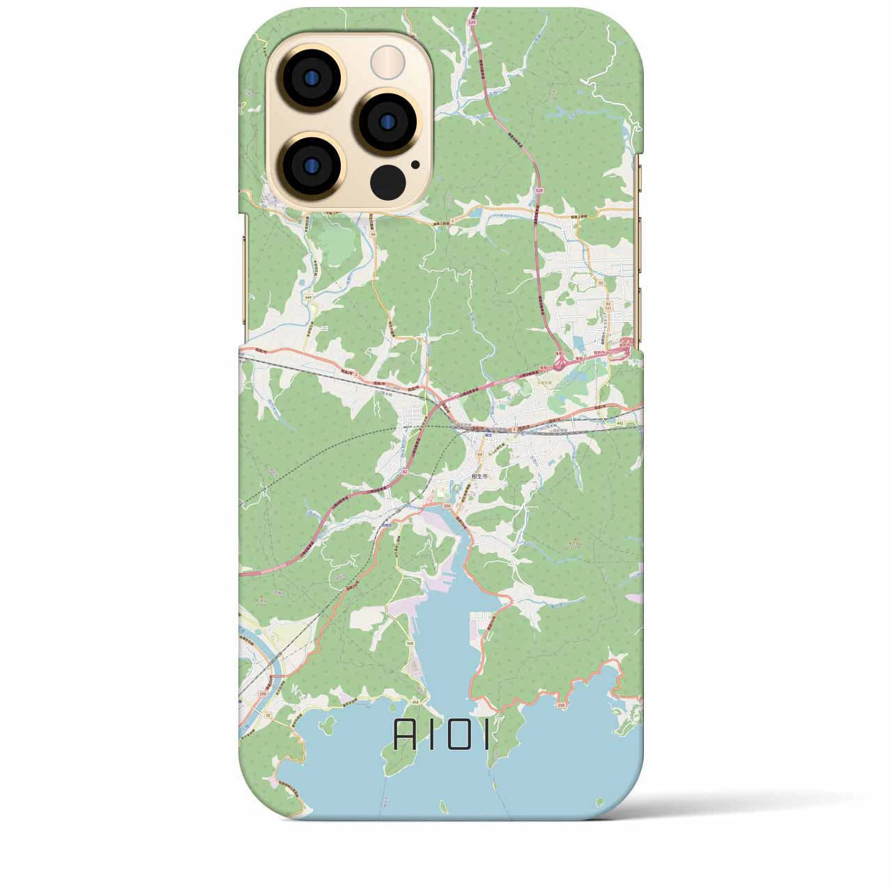 【相生】地図柄iPhoneケース（バックカバータイプ・ナチュラル）iPhone 12 Pro Max 用