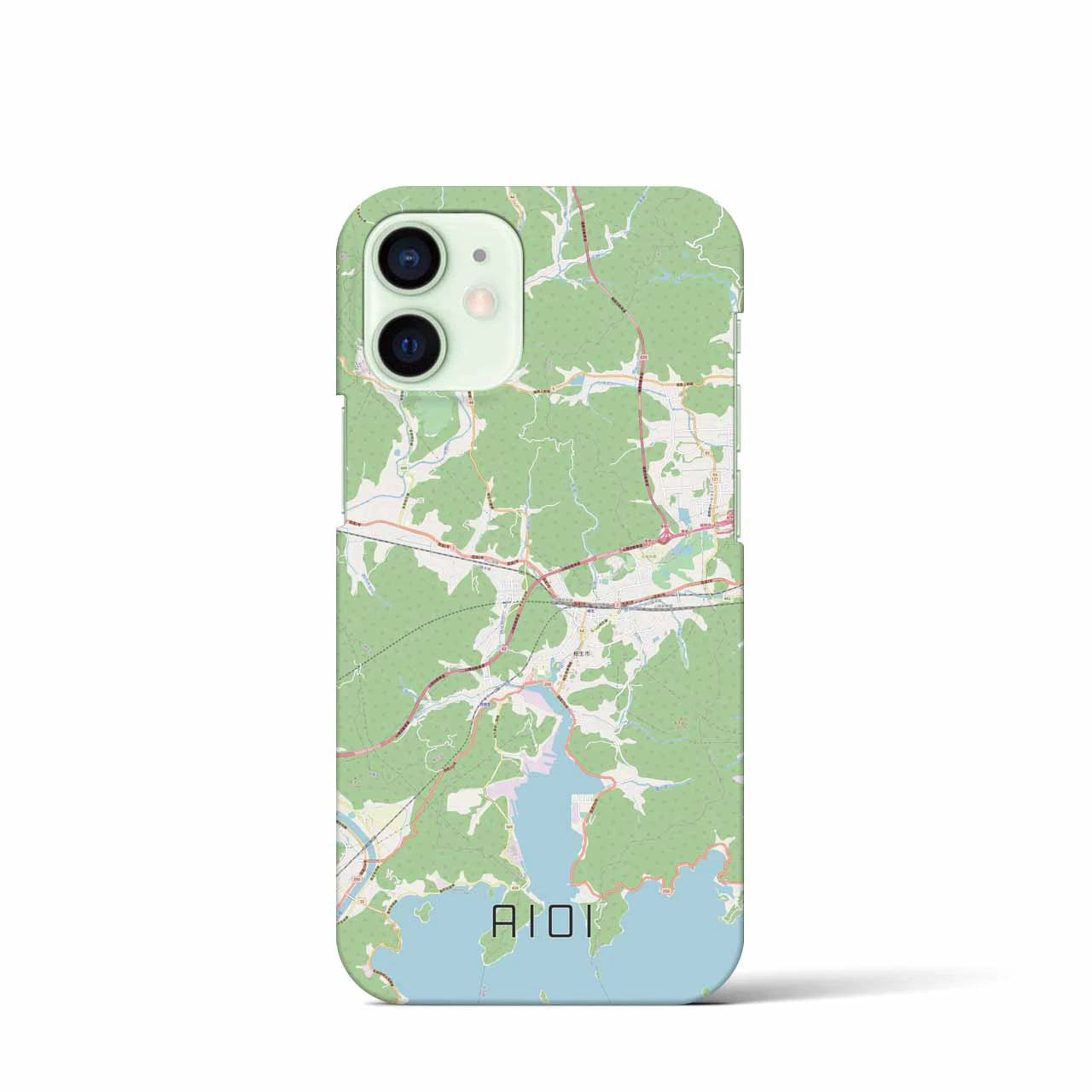 【相生】地図柄iPhoneケース（バックカバータイプ・ナチュラル）iPhone 12 mini 用
