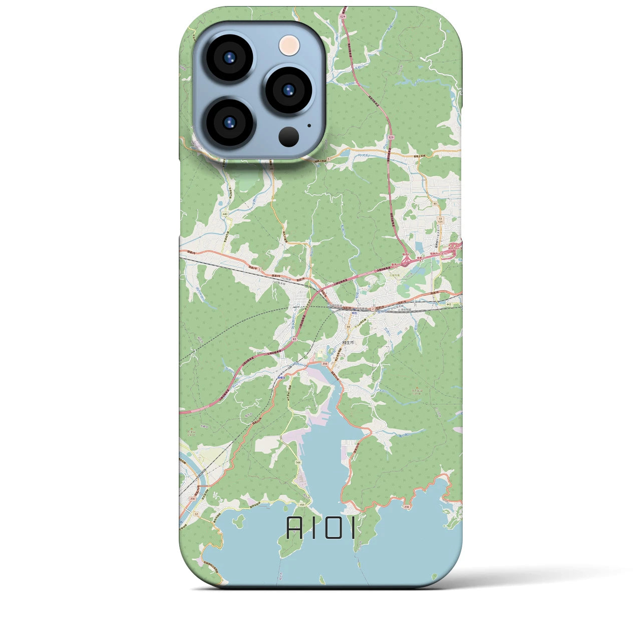 【相生】地図柄iPhoneケース（バックカバータイプ・ナチュラル）iPhone 13 Pro Max 用