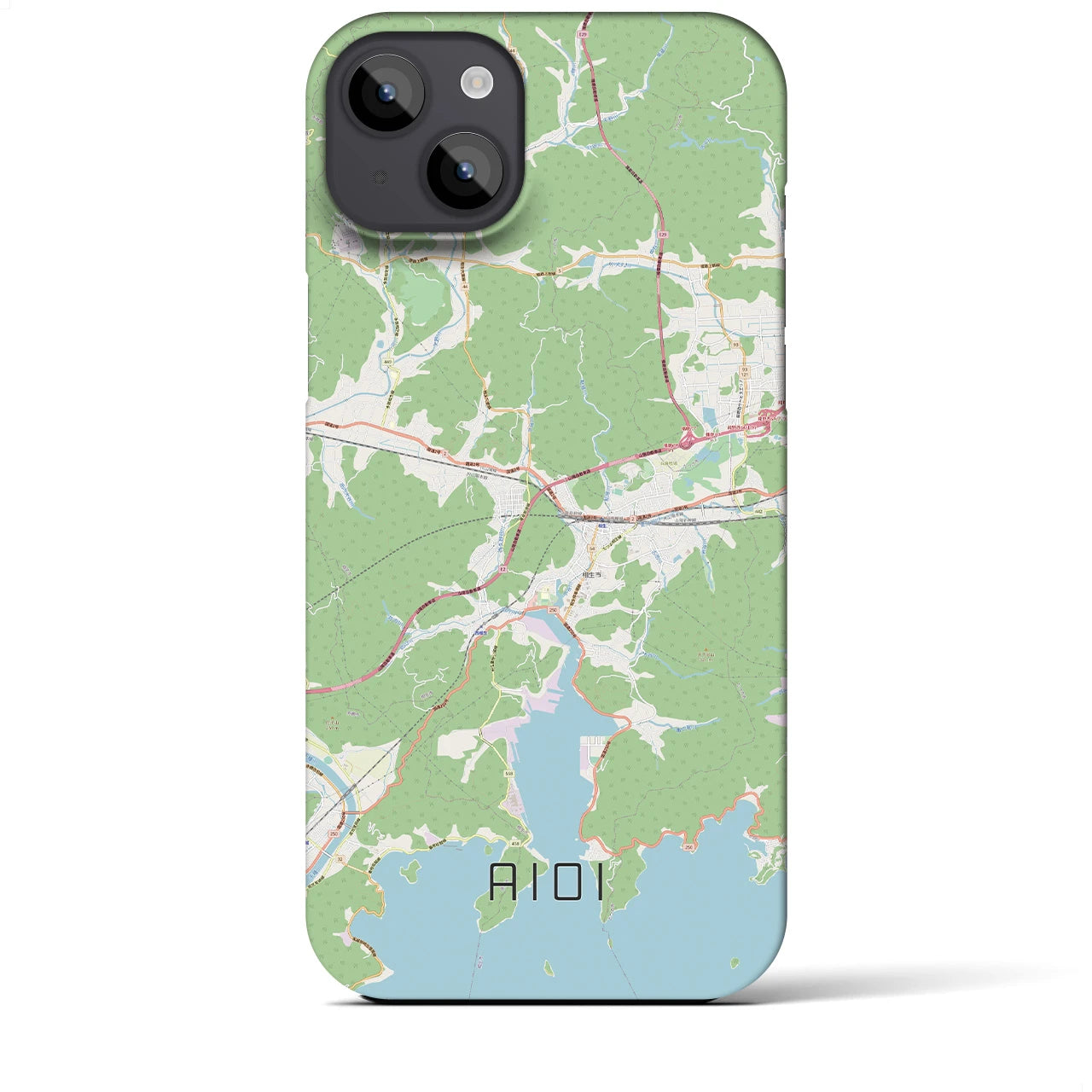 【相生】地図柄iPhoneケース（バックカバータイプ・ナチュラル）iPhone 14 Plus 用