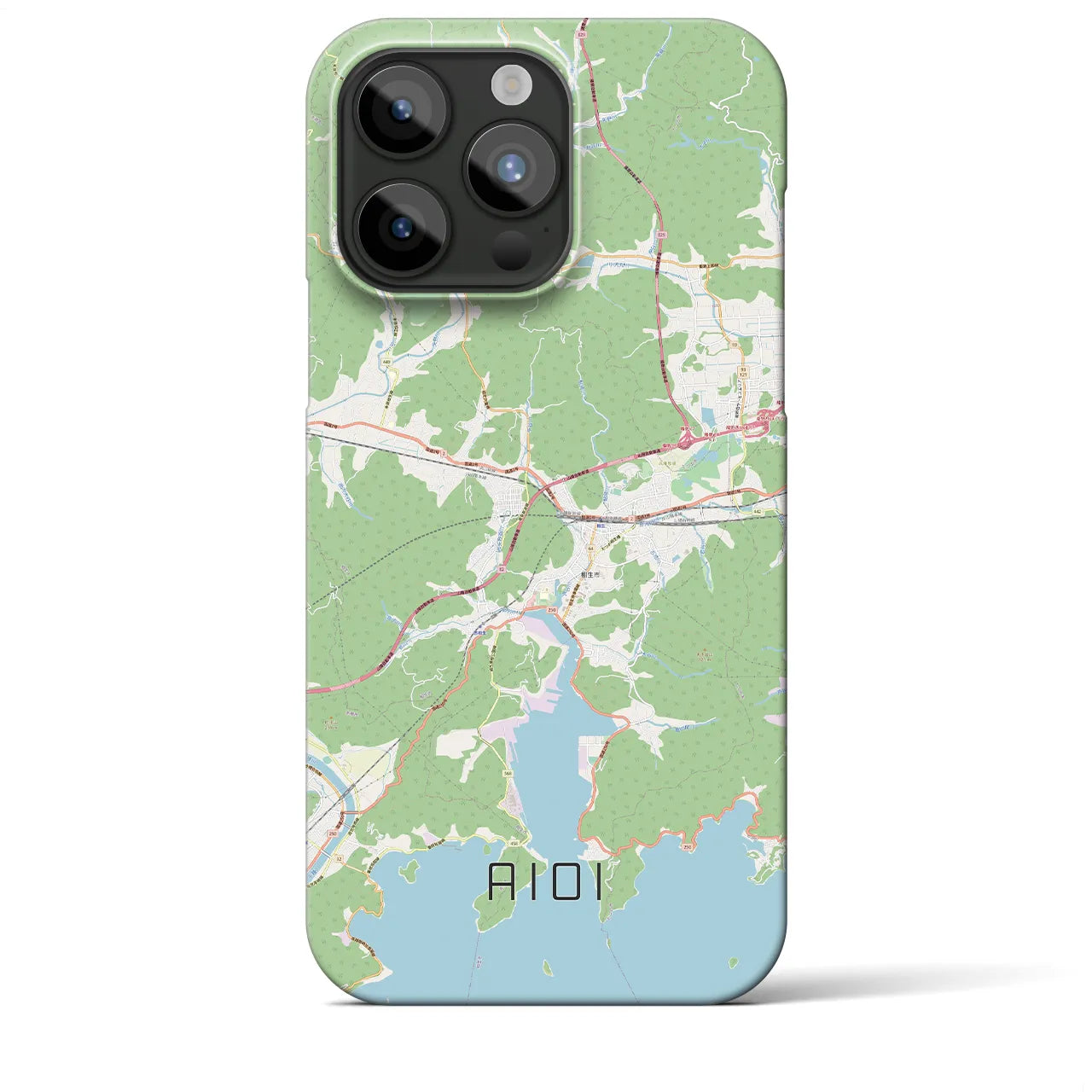 【相生】地図柄iPhoneケース（バックカバータイプ・ナチュラル）iPhone 15 Pro Max 用