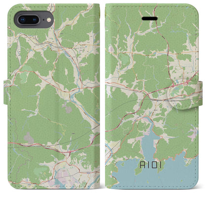 【相生（兵庫県）】地図柄iPhoneケース（手帳タイプ）ナチュラル・iPhone 8Plus /7Plus / 6sPlus / 6Plus 用