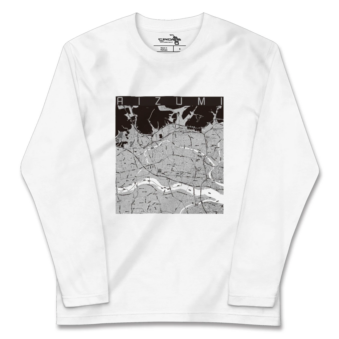 【藍住(徳島県)】地図柄ロングスリーブTシャツ