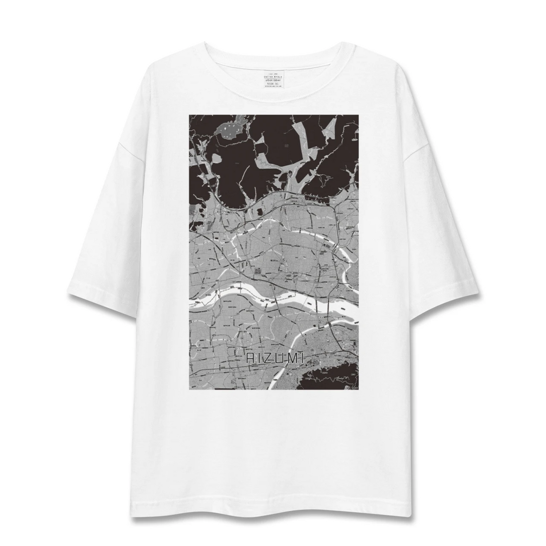【藍住(徳島県)】地図柄ビッグシルエットTシャツ