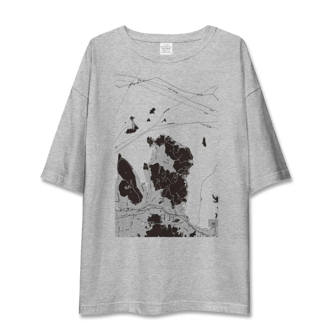 【庵治(香川県)】地図柄ビッグシルエットTシャツ