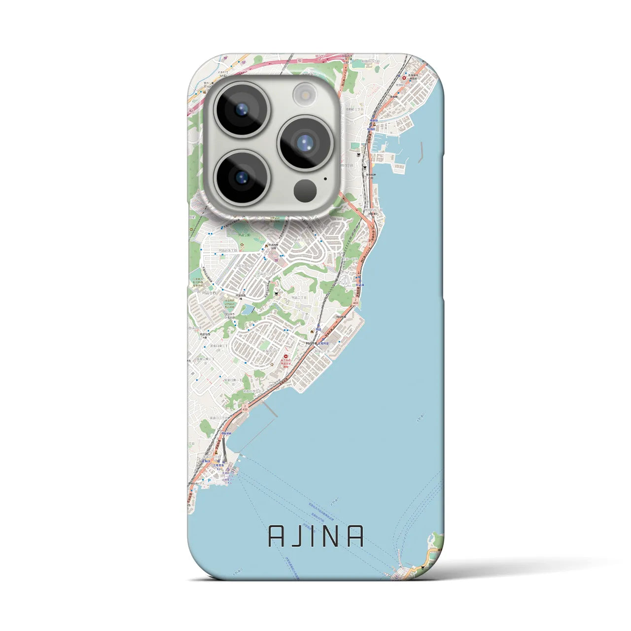 【阿品】地図柄iPhoneケース（バックカバータイプ・ナチュラル）iPhone 15 Pro 用
