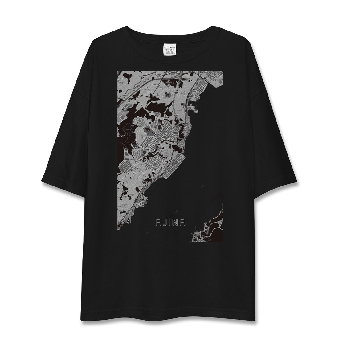 【阿品(広島県)】地図柄ビッグシルエットTシャツ