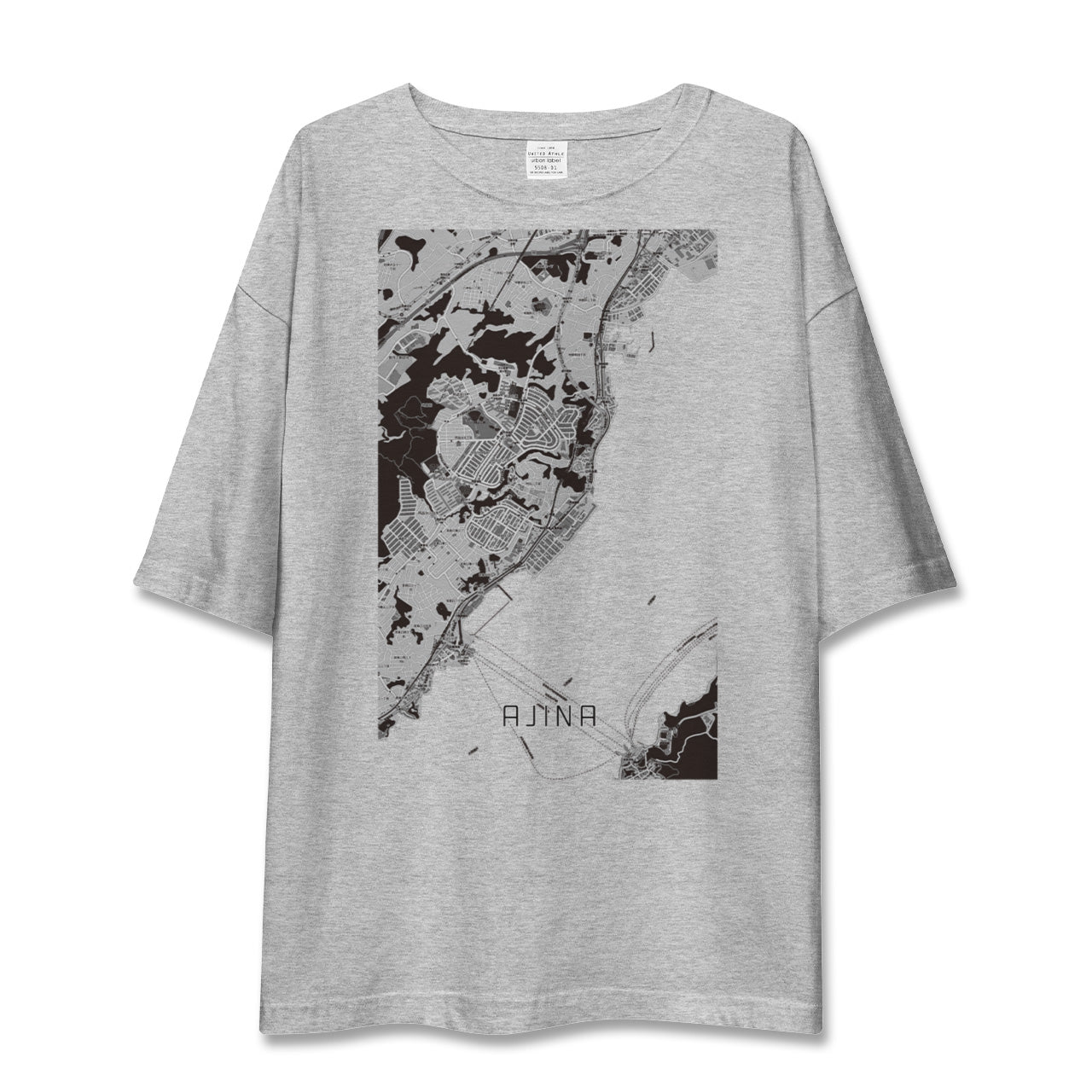 【阿品（広島県）】地図柄ビッグシルエットTシャツ