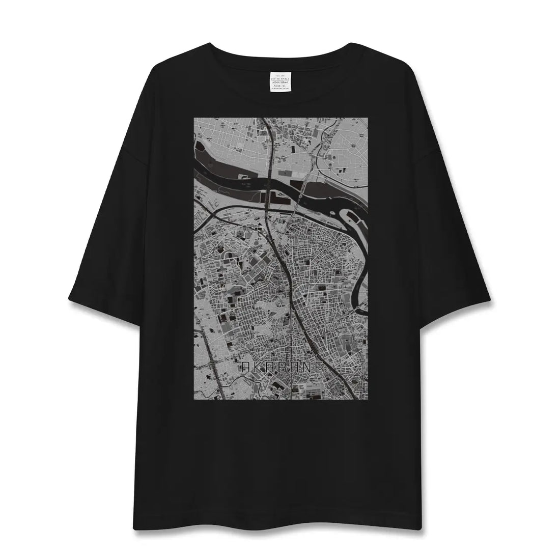 【赤羽（東京都）】地図柄ビッグシルエットTシャツ