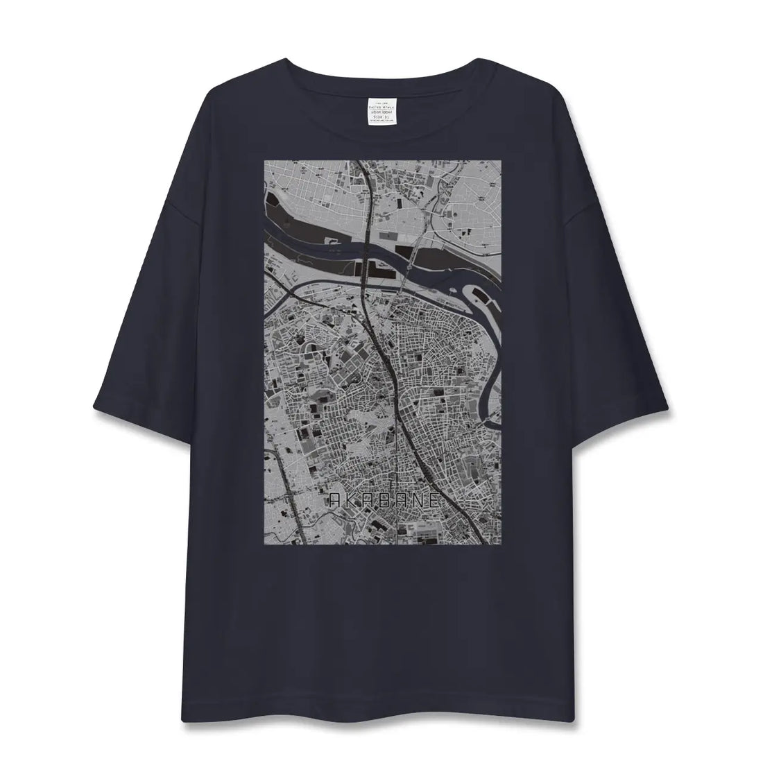 【赤羽（東京都）】地図柄ビッグシルエットTシャツ