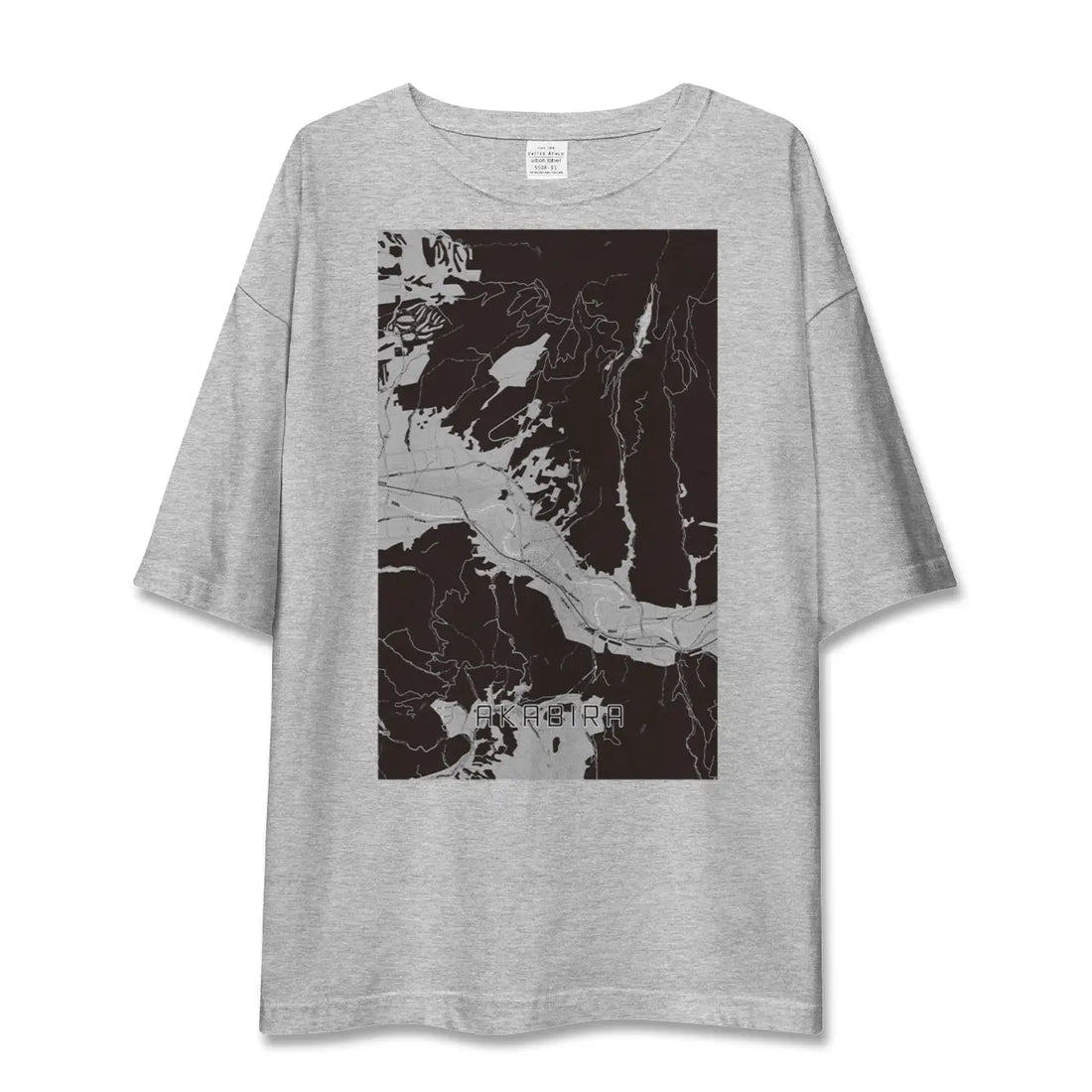【赤平（北海道）】地図柄ビッグシルエットTシャツ