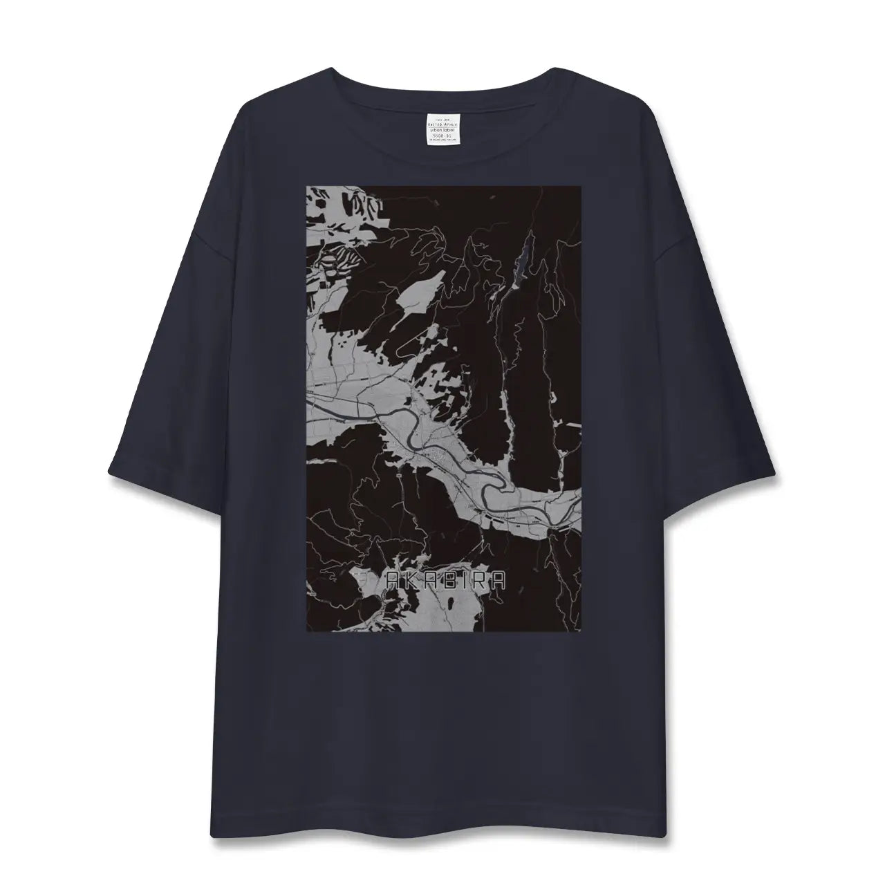 【赤平（北海道）】地図柄ビッグシルエットTシャツ