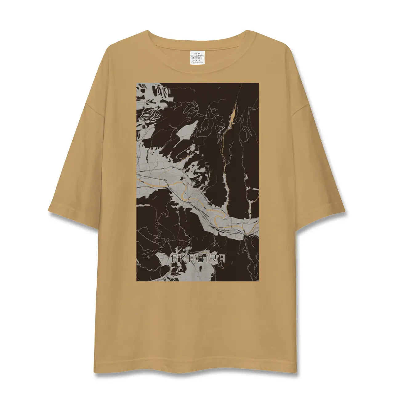 【赤平（北海道）】地図柄ビッグシルエットTシャツ