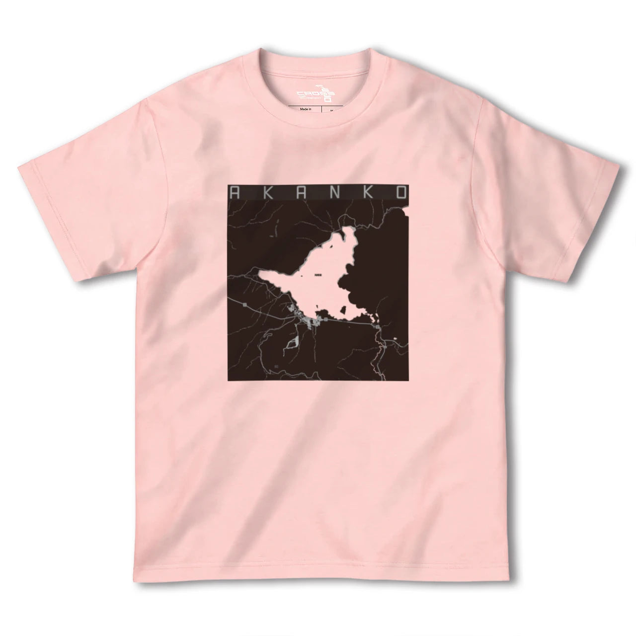 【阿寒湖（北海道）】地図柄ヘビーウェイトTシャツ
