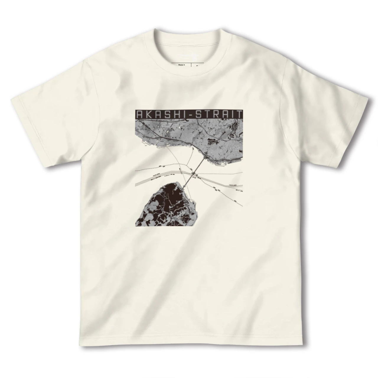 【明石海峡（兵庫県）】地図柄ヘビーウェイトTシャツ