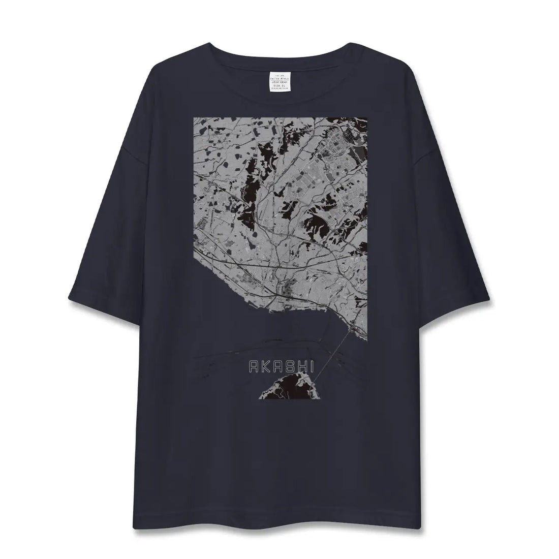 【明石（兵庫県）】地図柄ビッグシルエットTシャツ