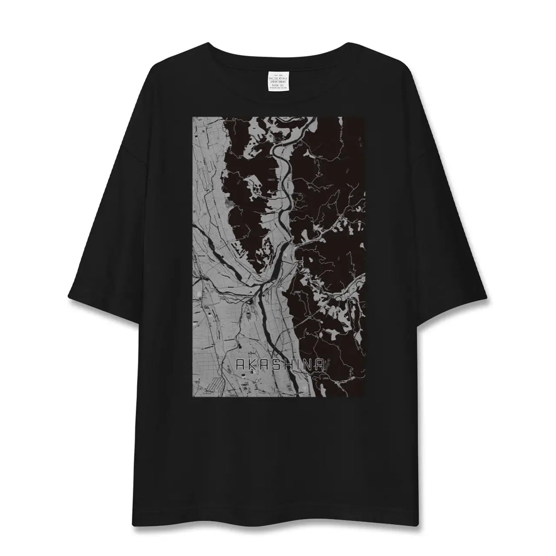 【明科(長野県)】地図柄ビッグシルエットTシャツ