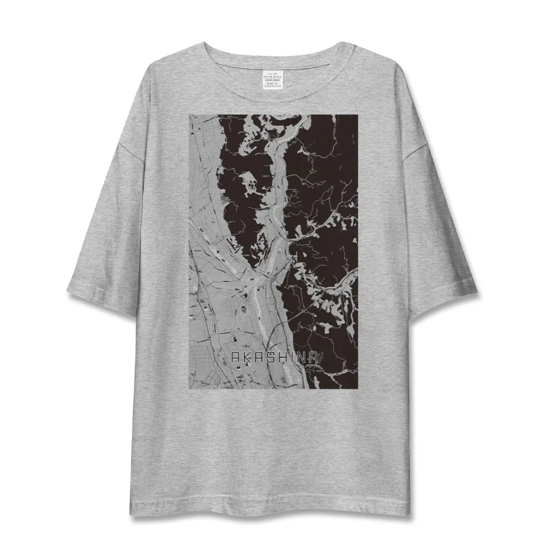 【明科（長野県）】地図柄ビッグシルエットTシャツ