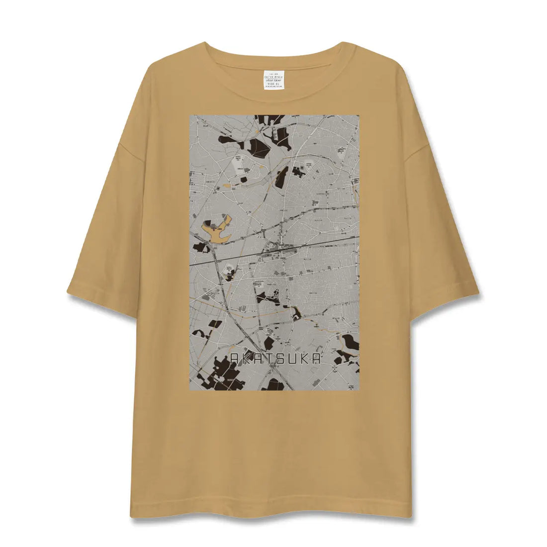 【赤塚(茨城県)】地図柄ビッグシルエットTシャツ