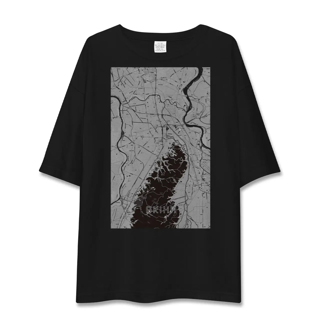 【秋葉(新潟県)】地図柄ビッグシルエットTシャツ