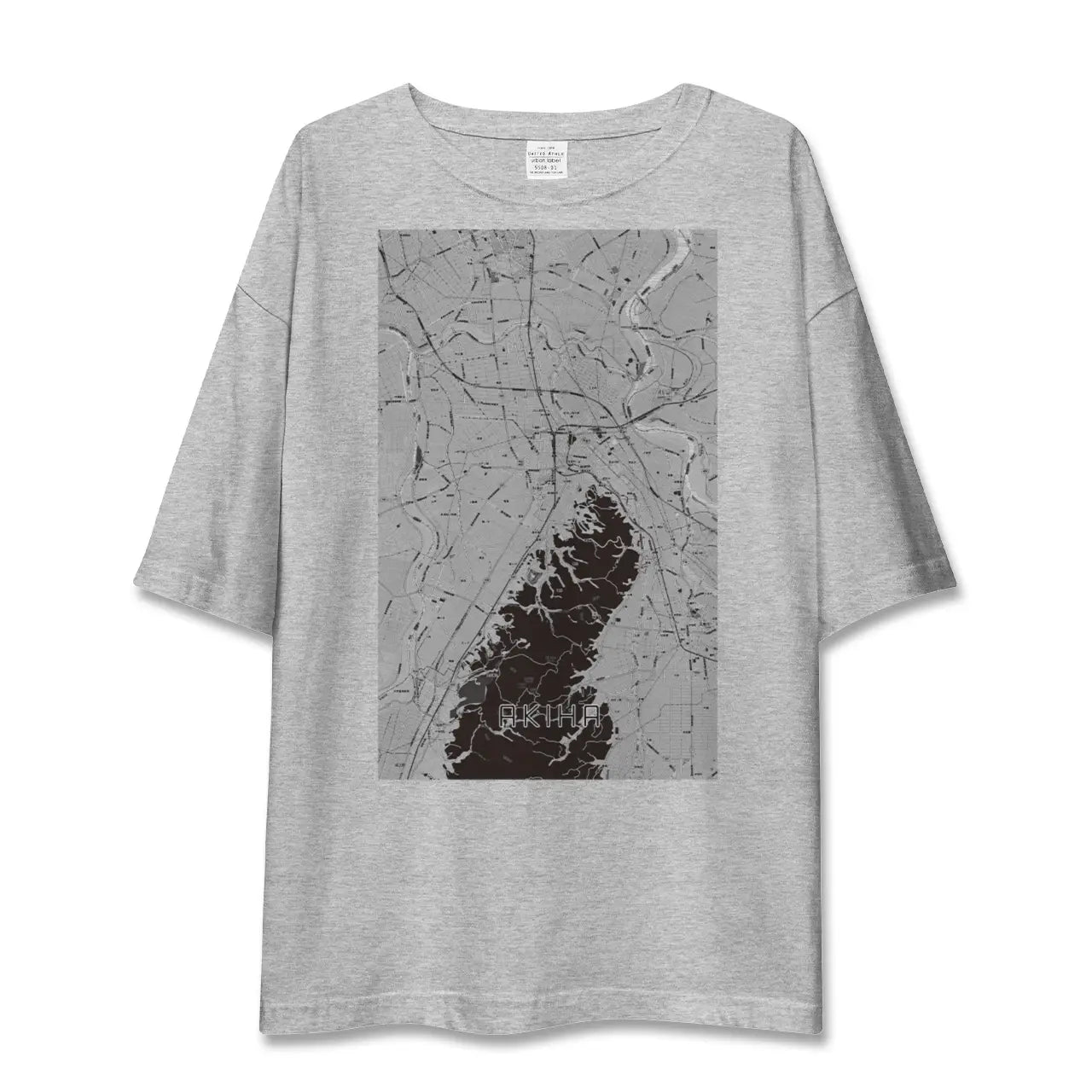 【秋葉（新潟県）】地図柄ビッグシルエットTシャツ