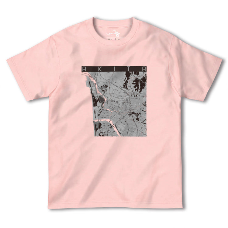 【秋田（秋田県）】地図柄ヘビーウェイトTシャツ
