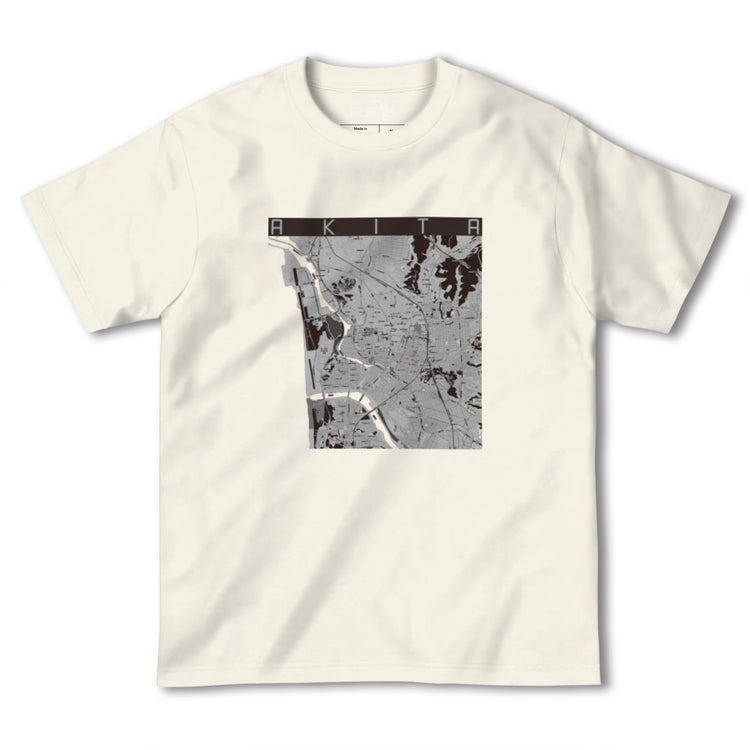 【秋田（秋田県）】地図柄ヘビーウェイトTシャツ