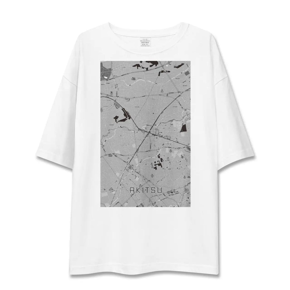 【秋津(東京都)】地図柄ビッグシルエットTシャツ