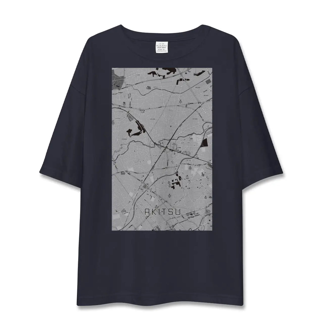【秋津（東京都）】地図柄ビッグシルエットTシャツ