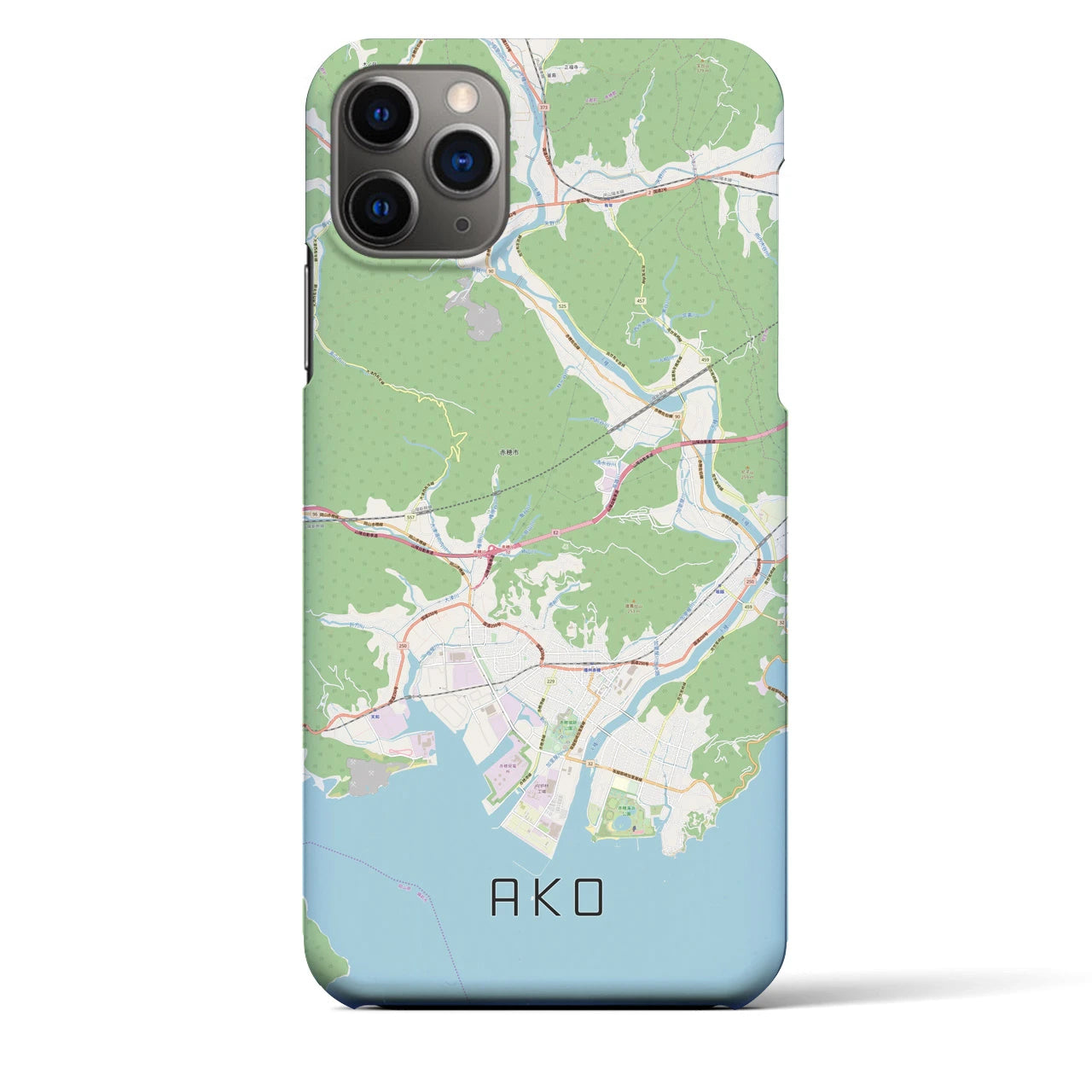 【赤穂】地図柄iPhoneケース（バックカバータイプ・ナチュラル）iPhone 11 Pro Max 用