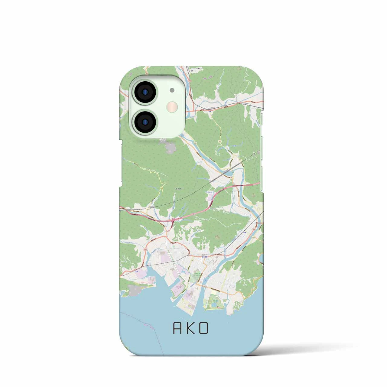 【赤穂】地図柄iPhoneケース（バックカバータイプ・ナチュラル）iPhone 12 mini 用